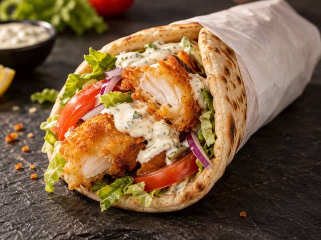 Fried Fish Gyro
