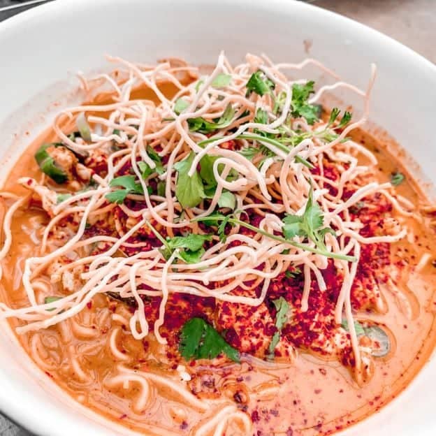 Ba Mee Red Curry Chicken at Thai Nara Halal Restaurant