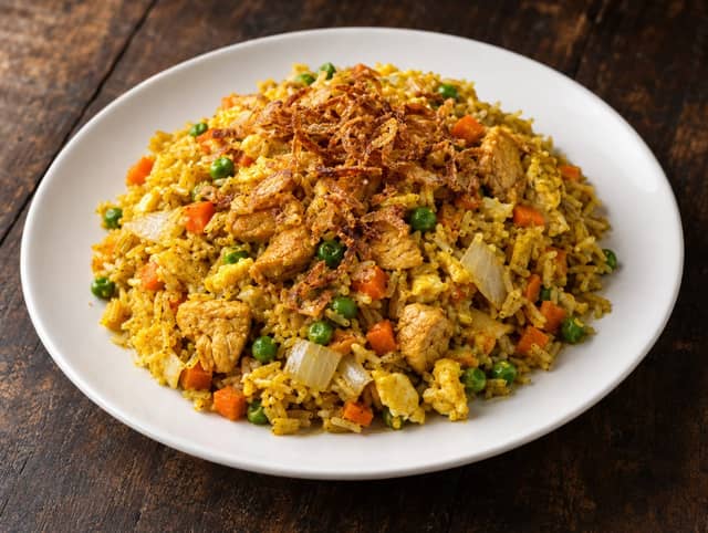 Curry Fried Rice (Chicken, Vegetable, Tofu or Mock Duck)