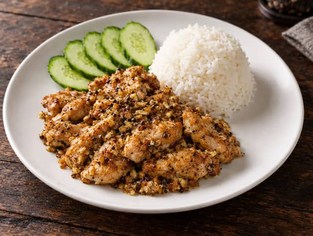 Garlic Black Pepper Sauce (Chicken, Vegetable, Tofu or Mock Duck)