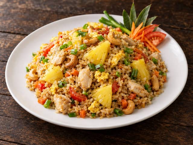 Pineapple Fried Rice (Chicken, Vegetable, Tofu or Mock Duck)