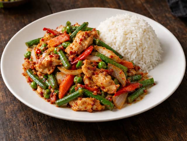 Spicy String Beans (Chicken, Vegetable, Tofu or Mock Duck)