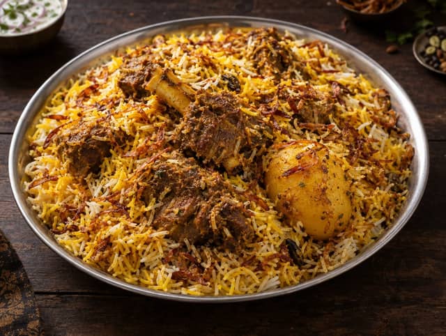 Goat Kacchi Biryani (Half)