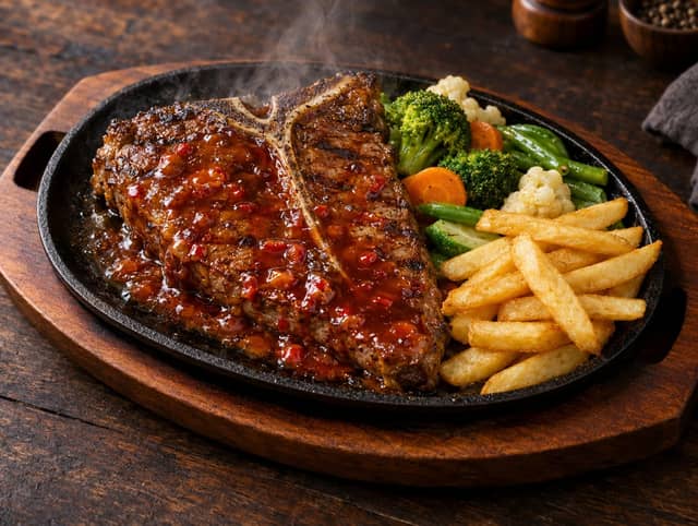 Red T-Bone Steak Sizzling (250 g)