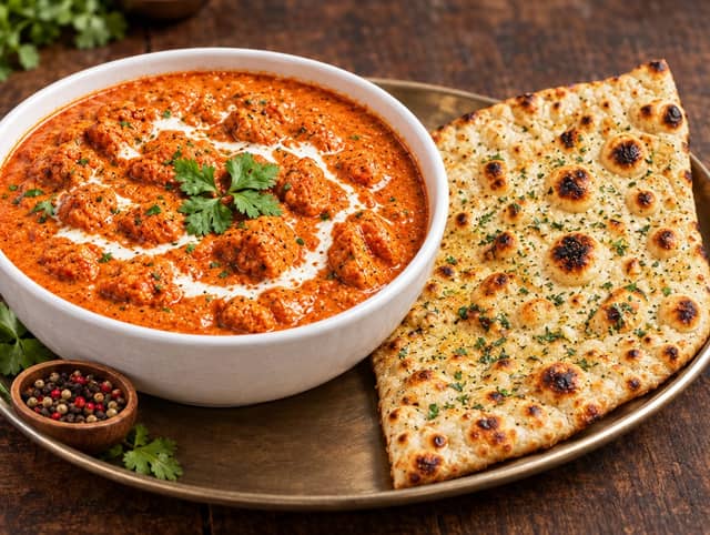 Butter Chicken + Naan at Rafa Spicy Cottage
