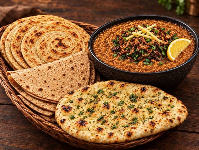 Haleem with Chapati, Naan or Porota