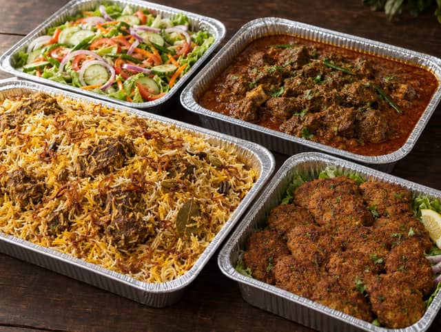Mezbani Beef Biryani Combo for 10 People (Beef Biryani, Beef Curry, Shami Kebab & Salad)