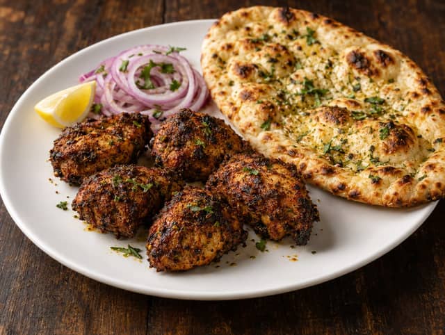 Chicken Bihari Kebab (5 pcs) with Naan