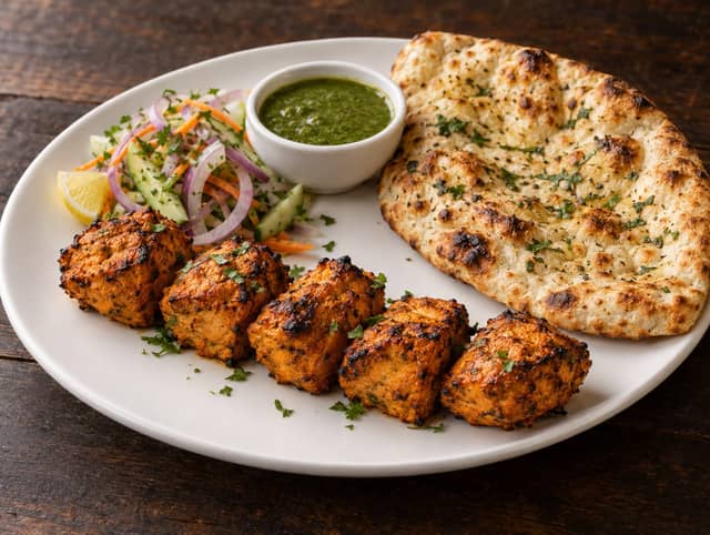 Chicken Boti Kebab (5 pcs) with Naan