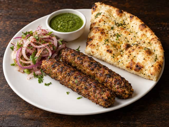 Chicken Seekh Kebab (2 pcs) with Naan