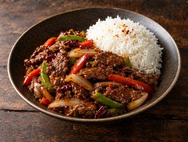 Beef Szechuan w/ Rice