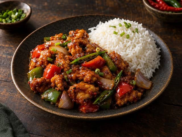 Chili Chicken w/ Rice