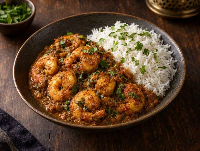 Shrimp Bhuna w/ Rice