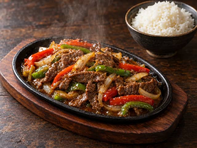 Sizzling Beef w/ Rice