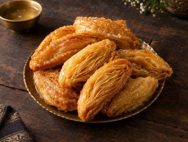 Madatha Khaja (Fried Sweet Pastry)